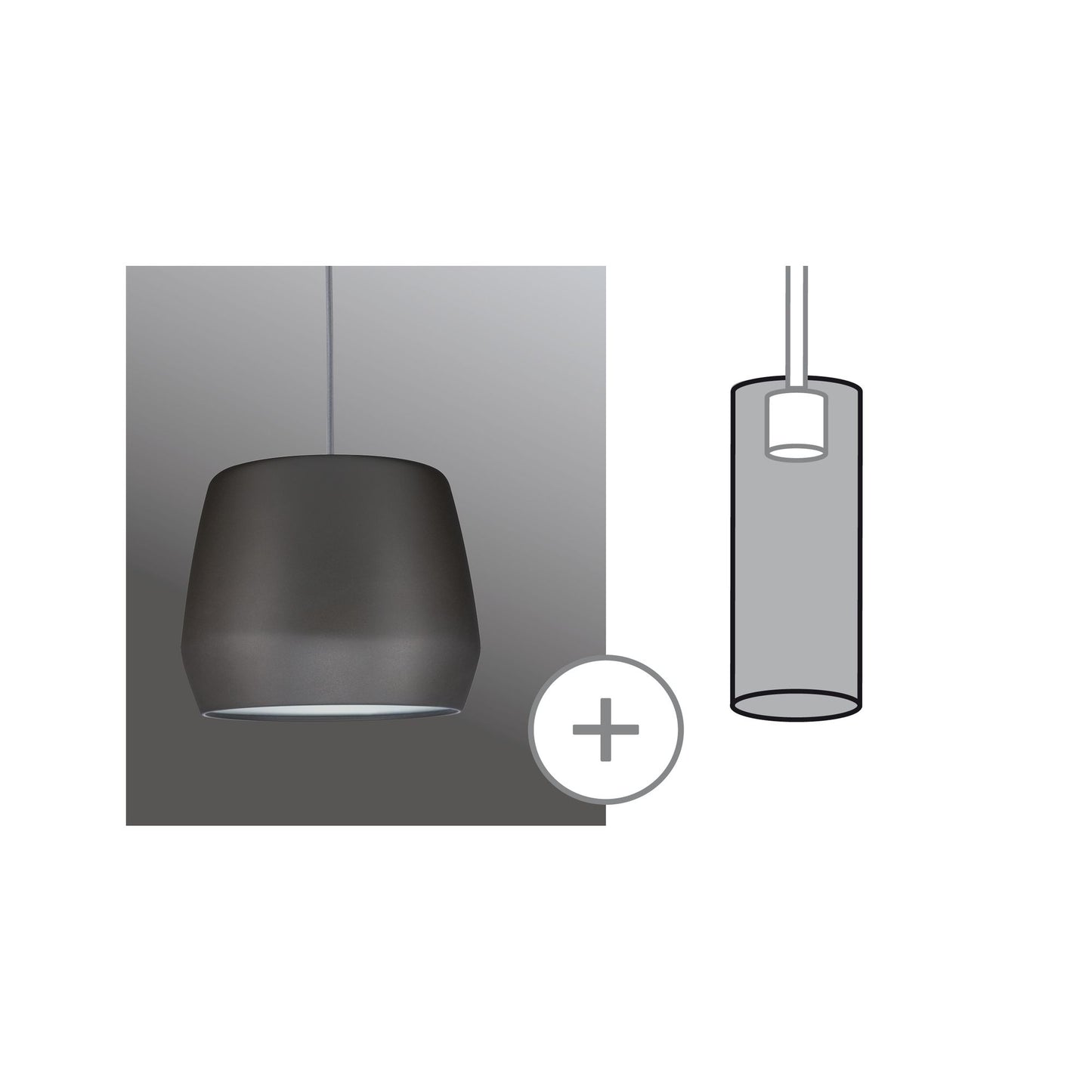 Paulmann URail 2Easy Metallschirm Pirm max. 1x20W Grau matt Metall