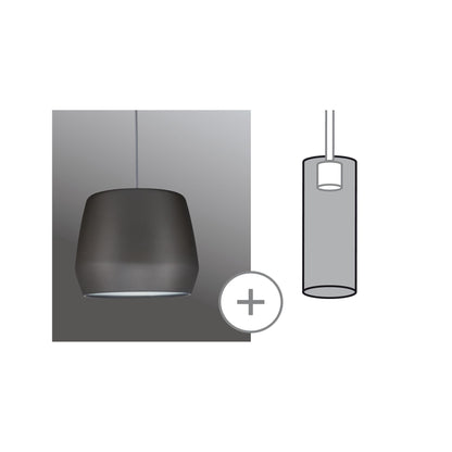 Paulmann URail 2Easy Metallschirm Pirm max. 1x20W Grau matt Metall