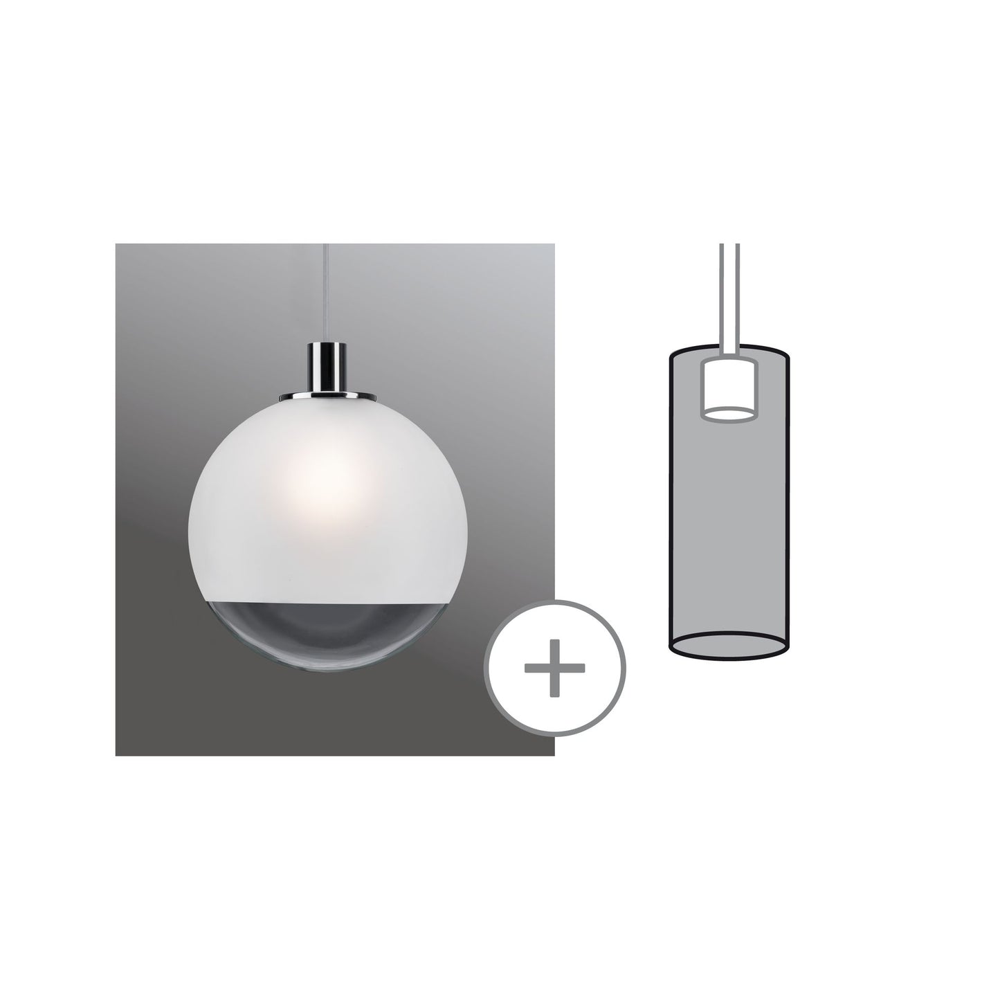 Paulmann URail 2Easy Glas Alari max.20W Satin/Klar Glas 300mm