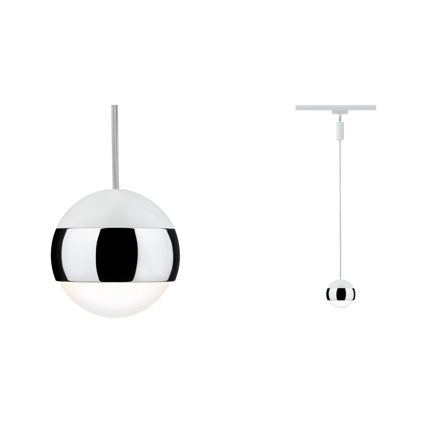 Paulmann URail System LED Pendel Capsule II 1x6W Weiß/Chrom 230V Met/Kst dimmbar
