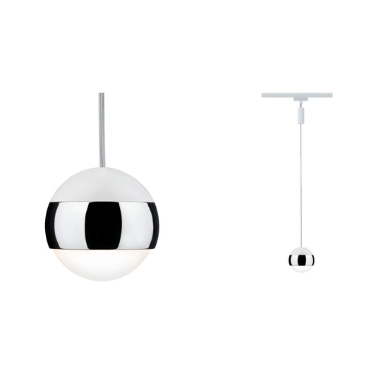 Paulmann URail System LED Pendel Capsule II 1x6W Weiß/Chrom 230V Met/Kst dimmbar