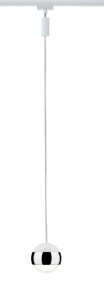 Paulmann URail System LED Pendel Capsule II 1x6W Weiß/Chrom 230V Met/Kst dimmbar