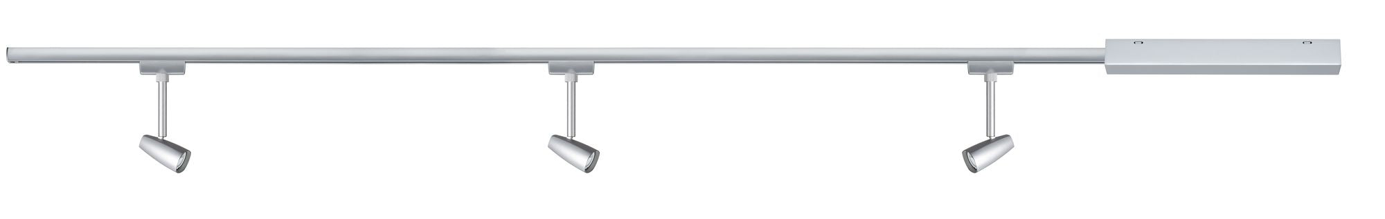 Paulmann URail Set Barelli max 3x10W GU10 Chrom matt/Chrom 230V Met/Kst 1m