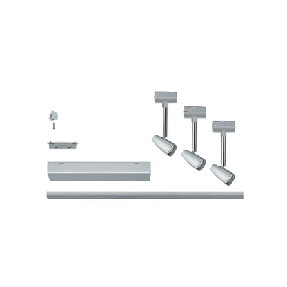 Paulmann URail Set Barelli max 3x10W GU10 Chrom matt/Chrom 230V Met/Kst 1m
