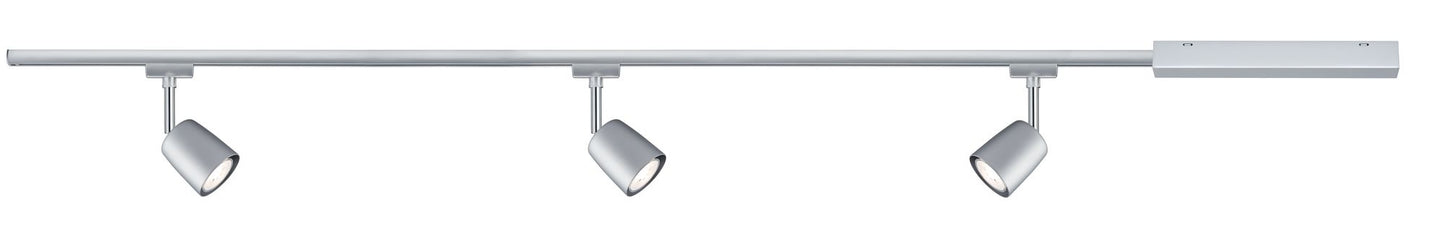 Paulmann URail Set Cover max 3x10W GU10 Chrom matt/Chrom 230V Met/Kst 1m