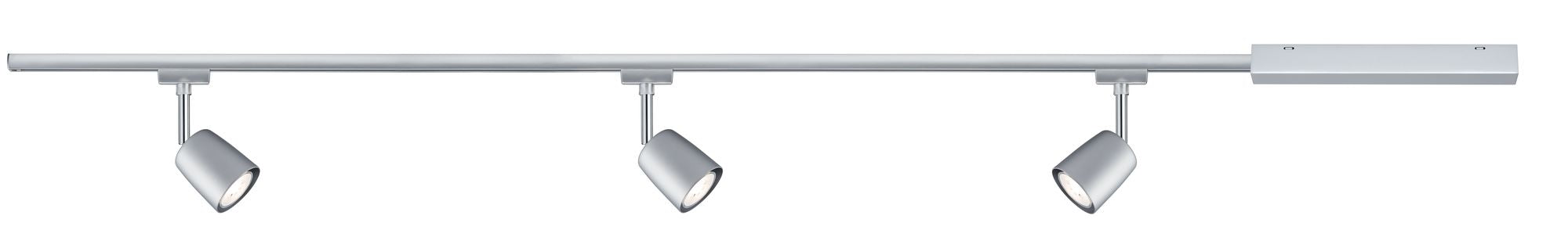Paulmann URail Set Cover max 3x10W GU10 Chrom matt/Chrom 230V Met/Kst 1m