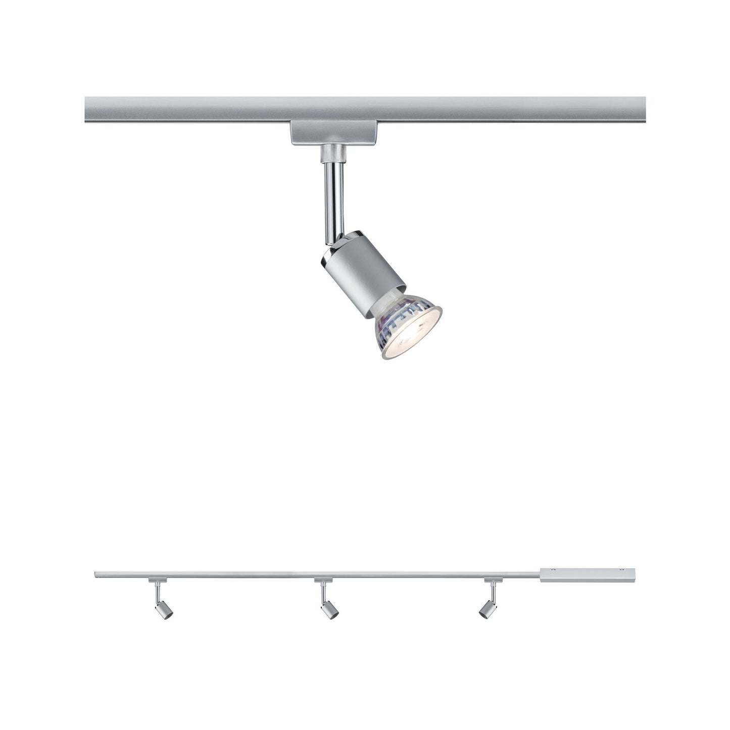 Paulmann URail Set Pure II max 3x10W GU10 Chrom matt/Chrom 230V Met/Kst 1m