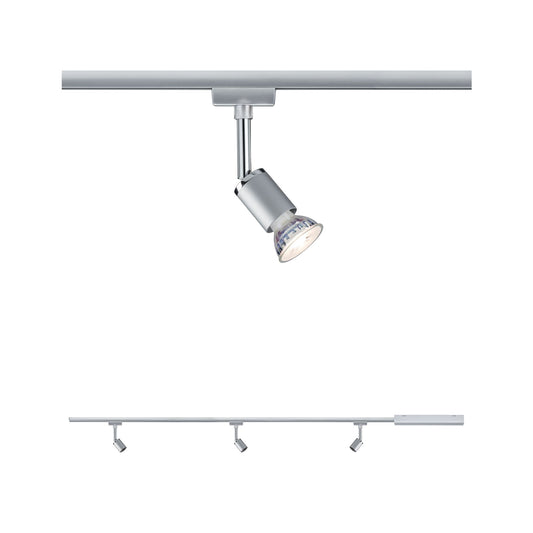 Paulmann URail Set Pure II max 3x10W GU10 Chrom matt/Chrom 230V Met/Kst 1m