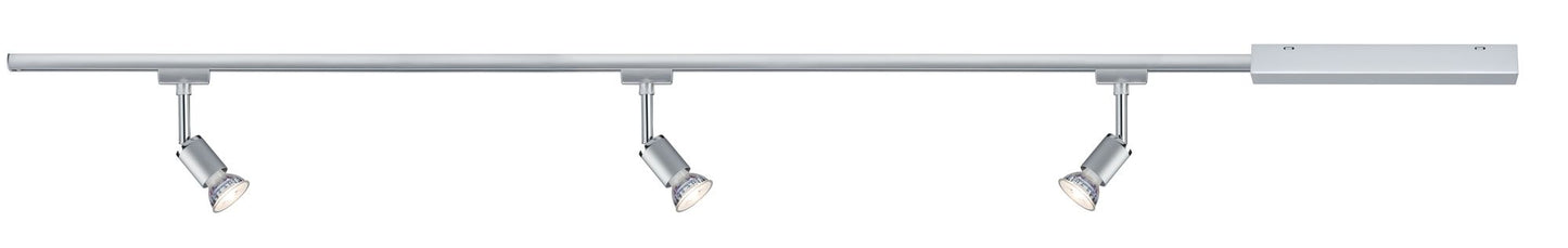 Paulmann URail Set Pure II max 3x10W GU10 Chrom matt/Chrom 230V Met/Kst 1m