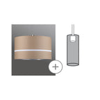 Paulmann Urail 2Easy Schirm Tessa max 50W Caramel Stoff
