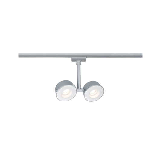 Paulmann URail Systems Spot Double Pellet 2x4W Chrom matt/Weiß 230V Met/Kst dimmbar