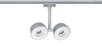 Paulmann URail Systems Spot Double Pellet 2x4W Chrom matt/Weiß 230V Met/Kst dimmbar