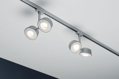 Paulmann URail Systems Spot Double Pellet 2x4W Chrom matt/Weiß 230V Met/Kst dimmbar