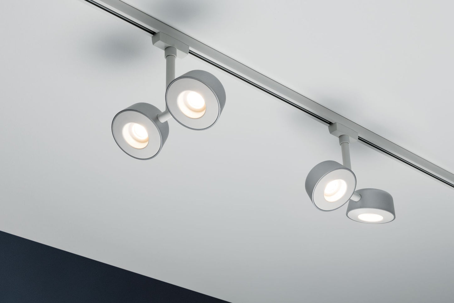 Paulmann URail Systems Spot Double Pellet 2x4W Weiß/Chrom matt 230V Met/Kst dimmbar