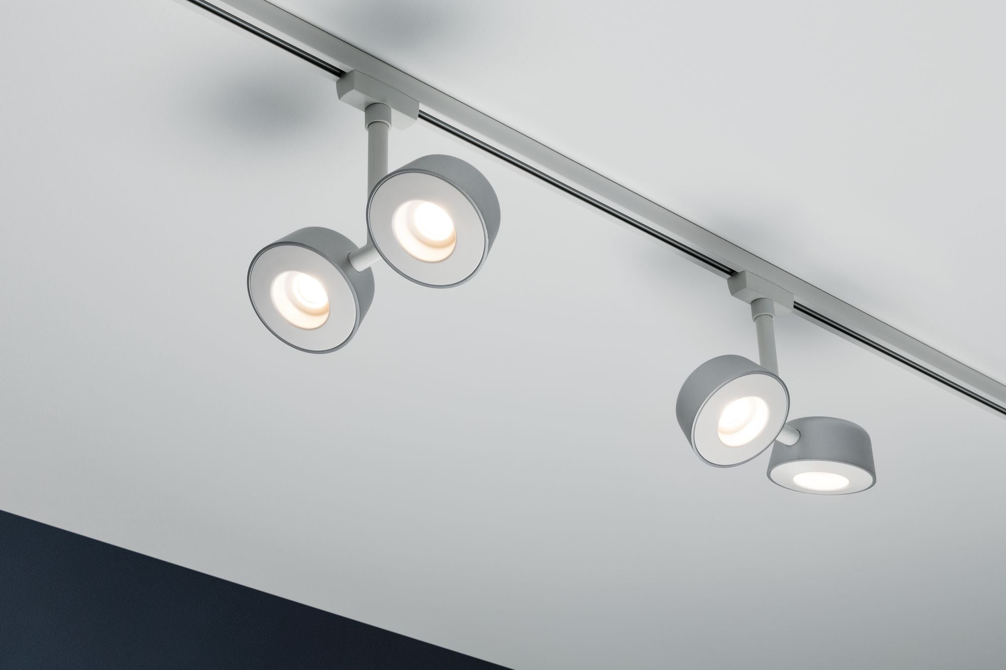 Paulmann URail Systems Spot Double Pellet 2x4W Weiß/Chrom matt 230V Met/Kst dimmbar