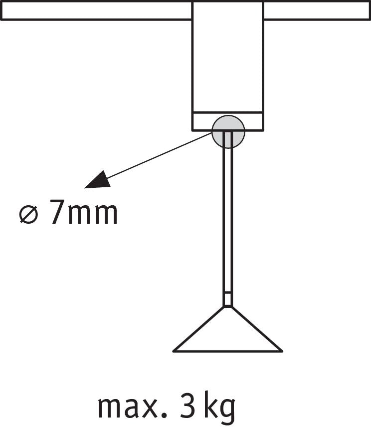 Paulmann URail Universal Pendel Adapter Chrom mat 230V Metall/Kunststoff
