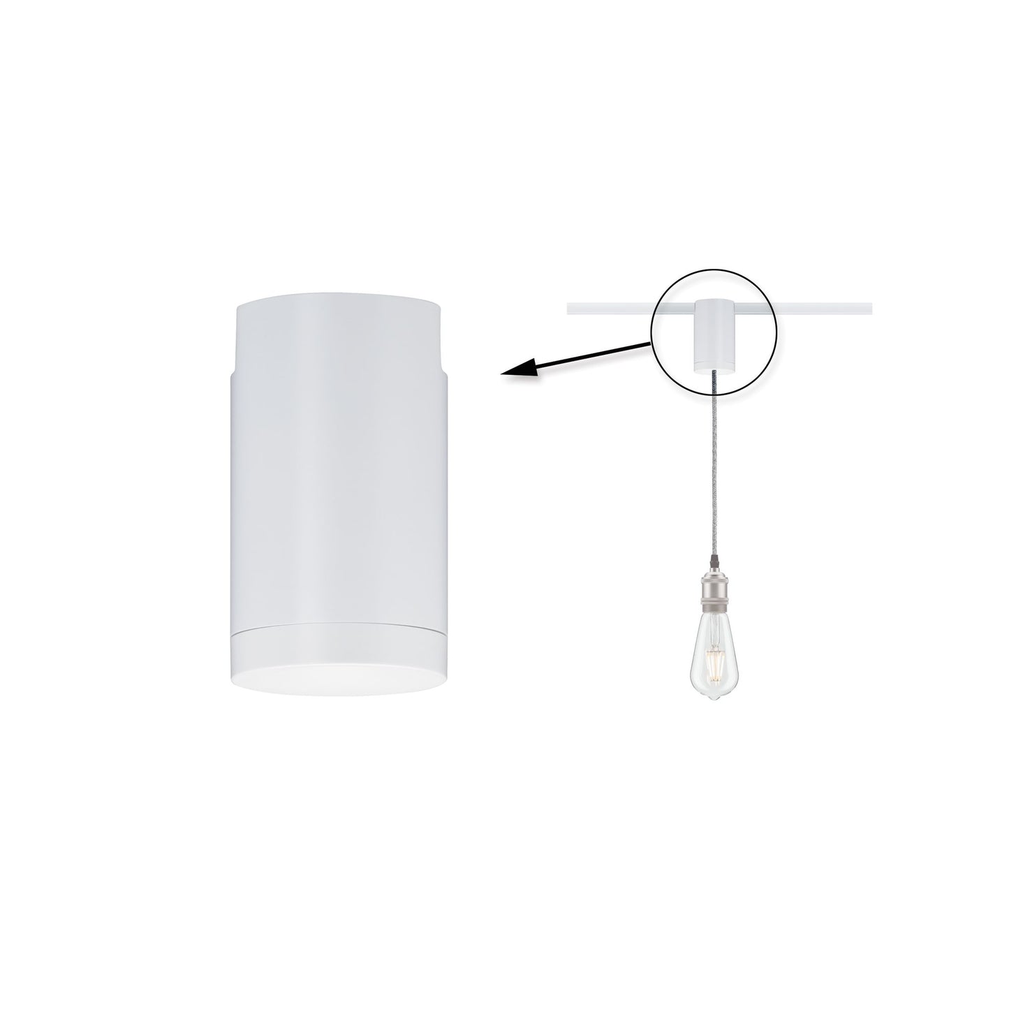 Paulmann URail Universal Pendel Adapter Weiß 230V Metall/Kunststoff
