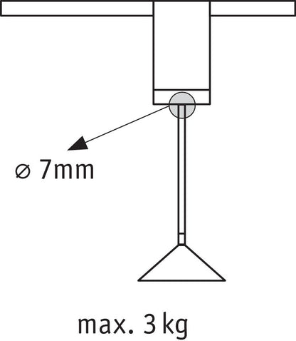 Paulmann URail Universal Pendel Adapter Weiß 230V Metall/Kunststoff