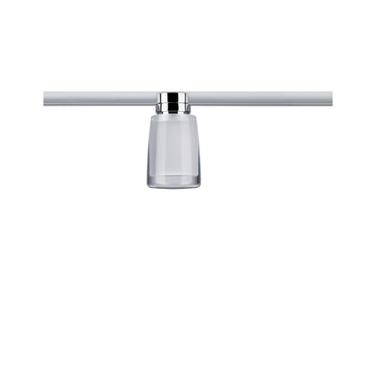 Paulmann URail Ceiling Safira 1x5,2W Chrom/Klar/Satin 230V Metall/Acryl