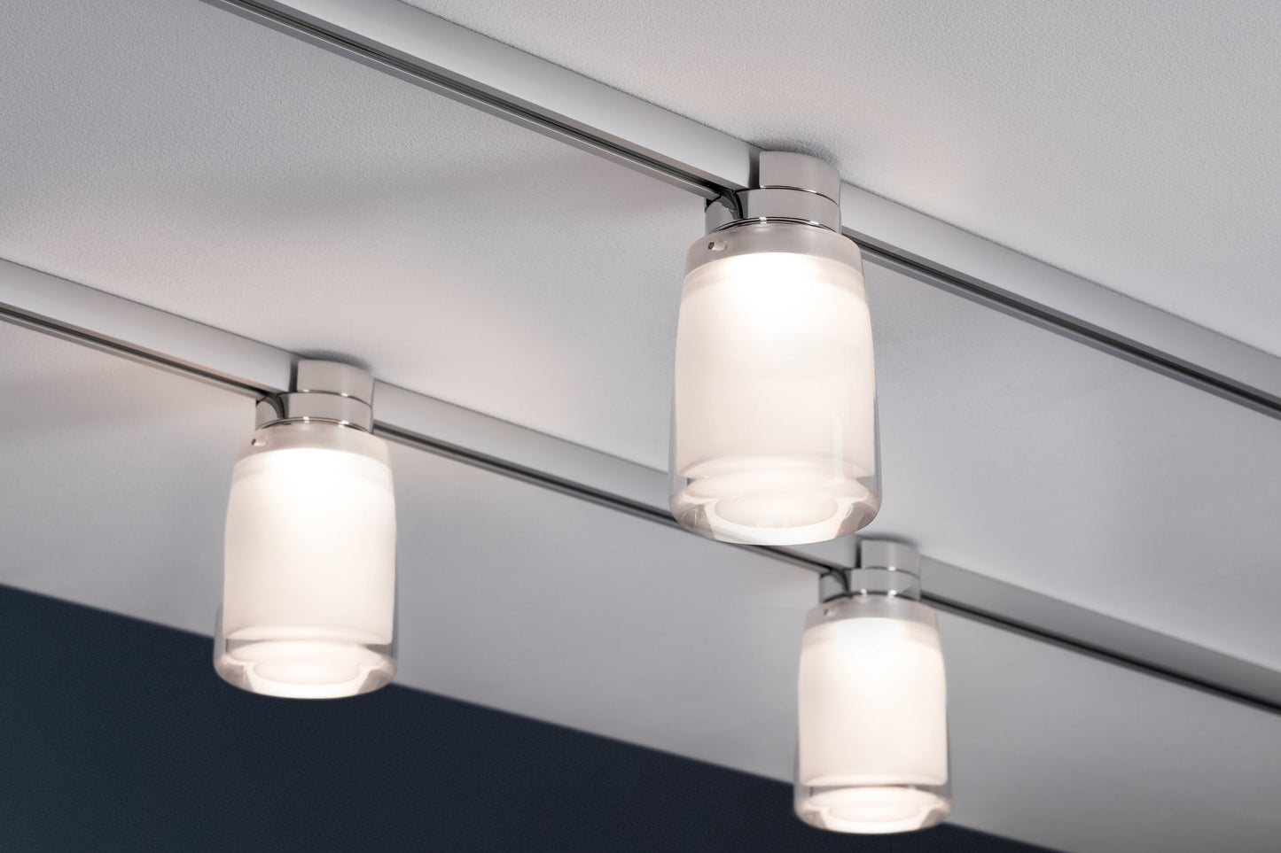 Paulmann URail Ceiling Safira 1x5,2W Chrom/Klar/Satin 230V Metall/Acryl