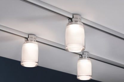 Paulmann URail Ceiling Safira 1x5,2W Chrom/Klar/Satin 230V Metall/Acryl