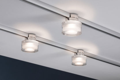 Paulmann URail Ceiling Topa Dot 1x4,9W Chrom/Klar/Satin 230V Metall/Acryl