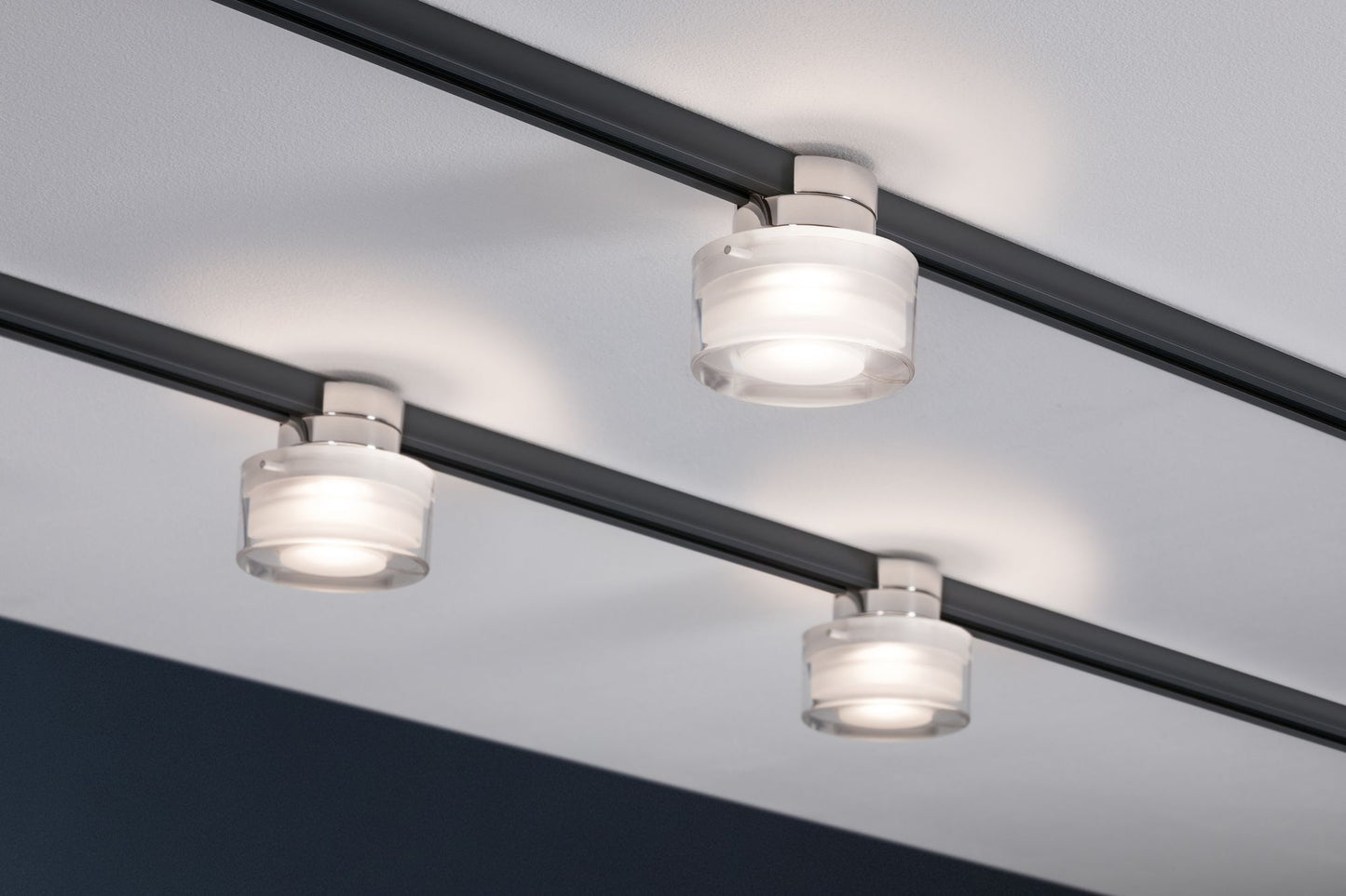 Paulmann URail Ceiling Topa Dot 1x4,9W Chrom/Klar/Satin 230V Metall/Acryl