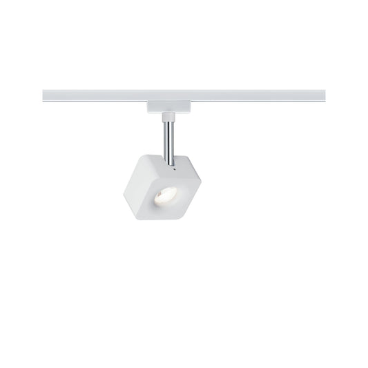 Paulmann URail Spot Cube 1x8W Weiß/ Chrom 230V Metall/Kunststoff dimmbar