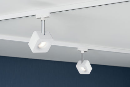 Paulmann URail Spot Cube 1x8W Weiß/ Chrom 230V Metall/Kunststoff dimmbar