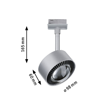 Paulmann URail LED Spot Aldan 1x9W Schwarz/Chrom matt dimmbar