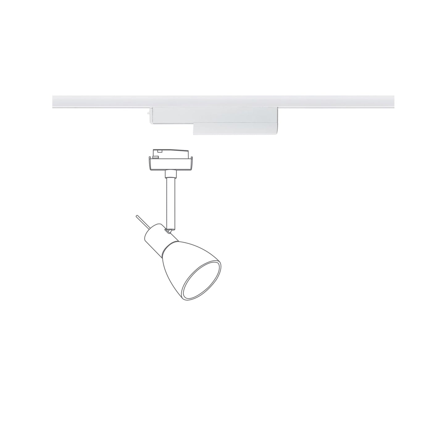 Paulmann URail Schienenadapter On/Off/Dimm  Smart Home Zigbee  166x20mm Weiß