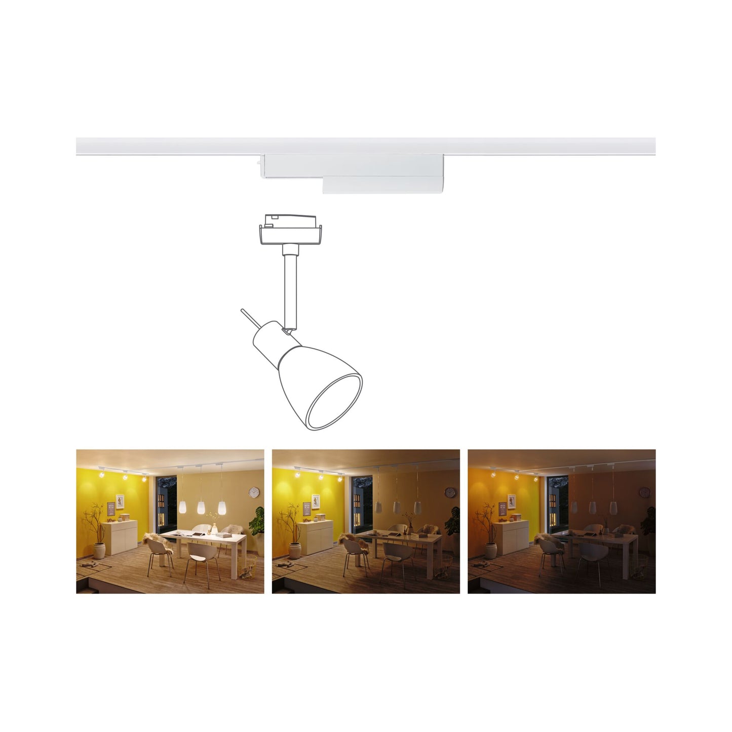 Paulmann URail Schienenadapter On/Off/Dimm  Smart Home Zigbee  166x20mm Weiß