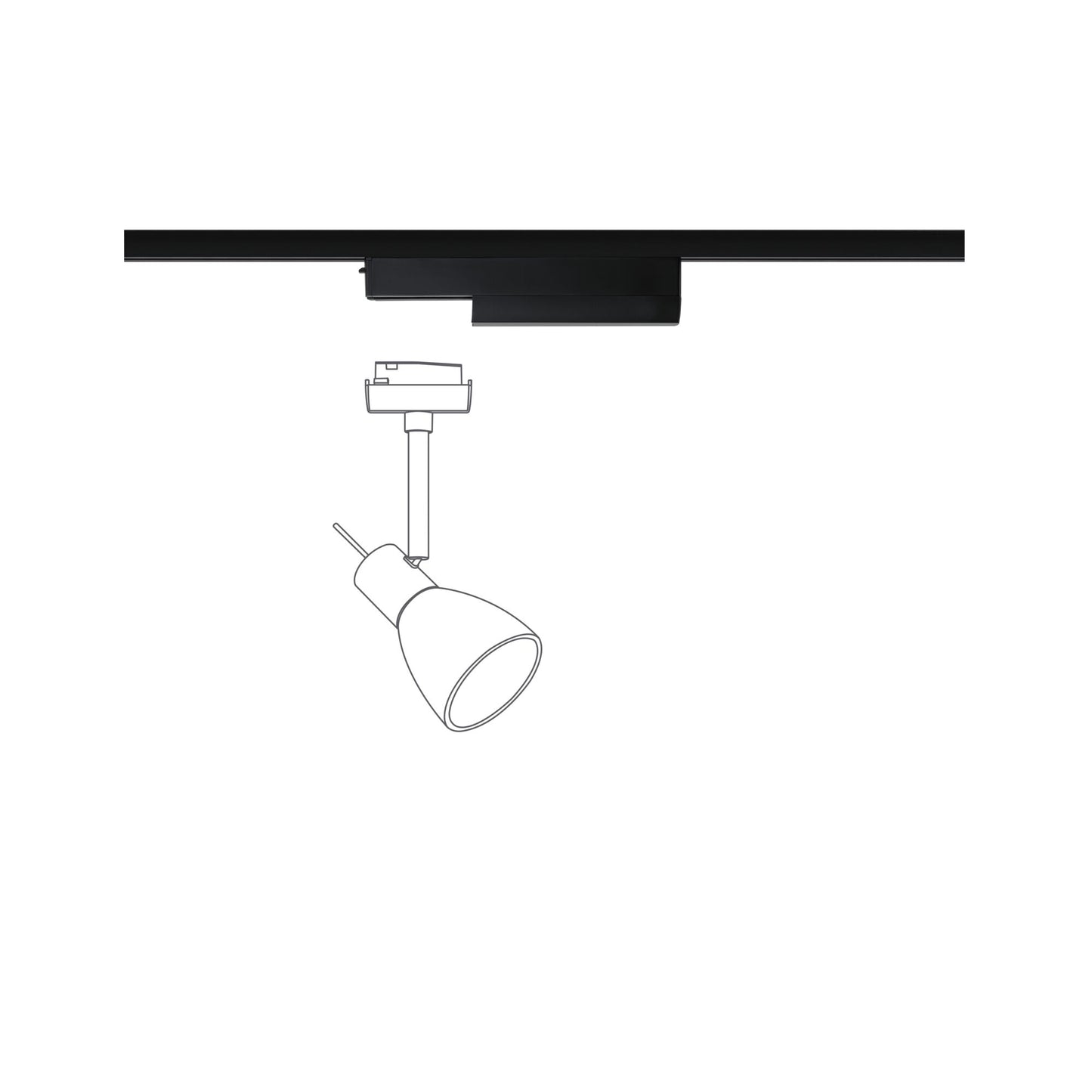 Paulmann URail Schienenadapter On/Off/Dimm  Smart Home Zigbee  166x20mm Schwarz