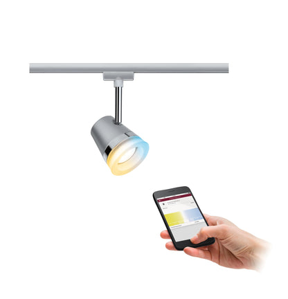 Paulmann URail Spot Cone Zigbee TunW 1x5W GU10 Chrom matt/Chrom 230V Metall/Kunststoff