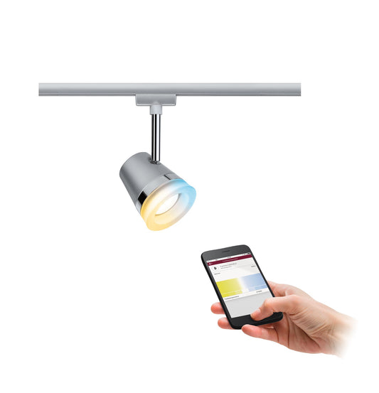 Paulmann URail Spot Cone Zigbee TunW 1x5W GU10 Chrom matt/Chrom 230V Metall/Kunststoff