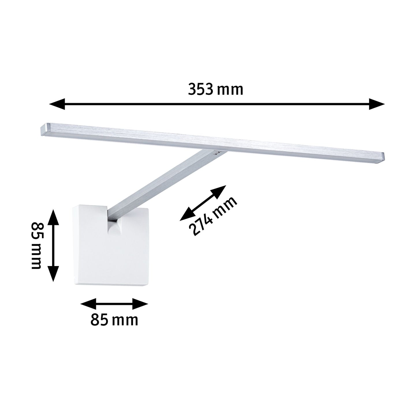 Paulmann LED Bilderleuchte Xana   2700K 420lm 24V 5,5W dimmbar Alu gebürstet