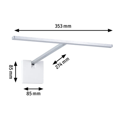 Paulmann LED Bilderleuchte Xana   2700K 420lm 24V 5,5W dimmbar Alu gebürstet