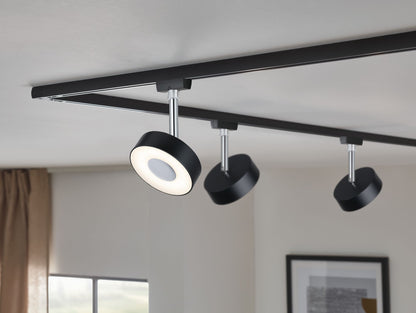 Paulmann URail LED Schienenspot Circle   160lm 5W 3000K dimmbar 230V Schwarz matt