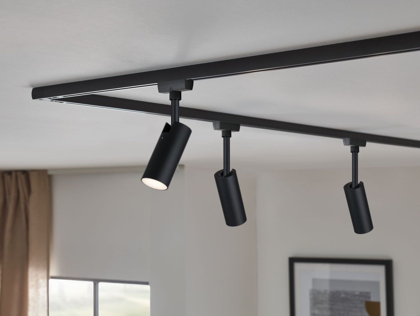 Paulmann URail LED Schienenspot Tubo Einzelspot  150lm 4W 3000K dimmbar 230V Schwarz matt