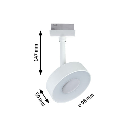 Paulmann URail LED Schienenspot Circle   180lm 5W 4000K dimmbar 230V Weiß