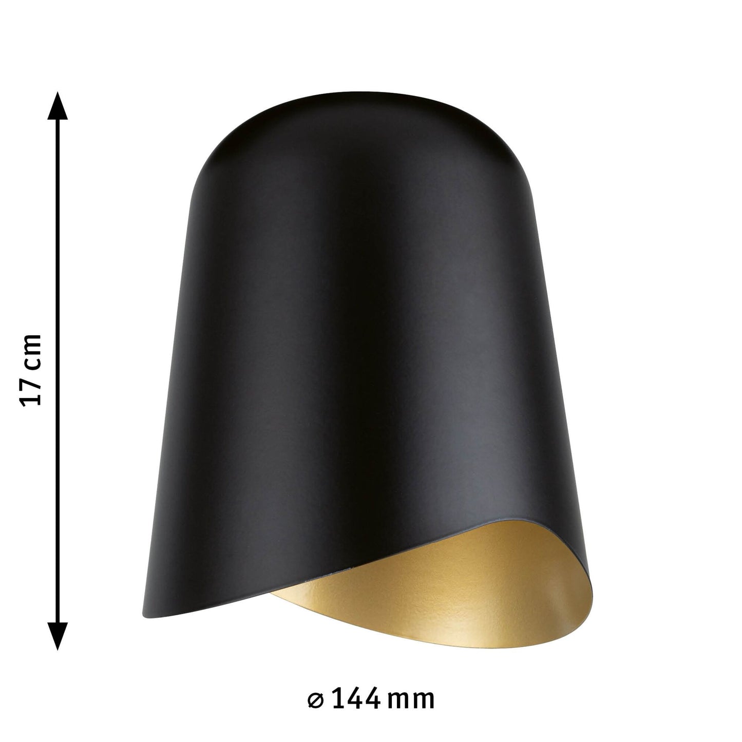 Paulmann URail Schirm Alvaro DecoSystems 144mm Schwarz matt#Gold matt