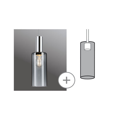 Paulmann URail Schirm Raja 2Easy 100mm Rauchglas