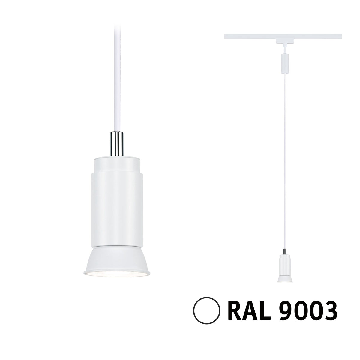 Paulmann URail Pendel Runa GU10  max. 10W  dimmbar 230V Signalweiß