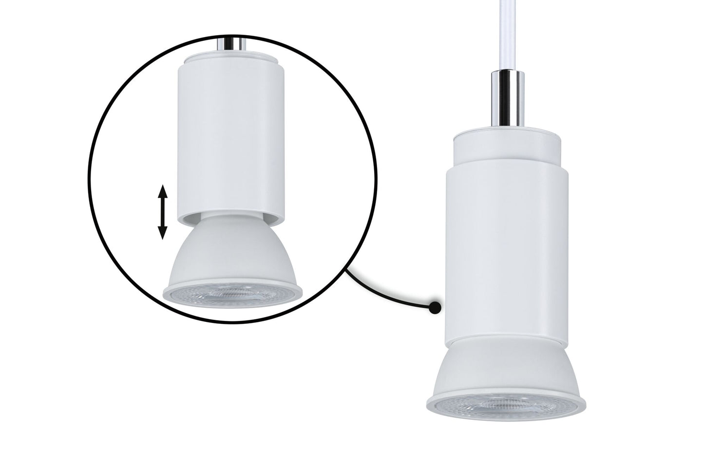 Paulmann URail Pendel Runa GU10  max. 10W  dimmbar 230V Signalweiß