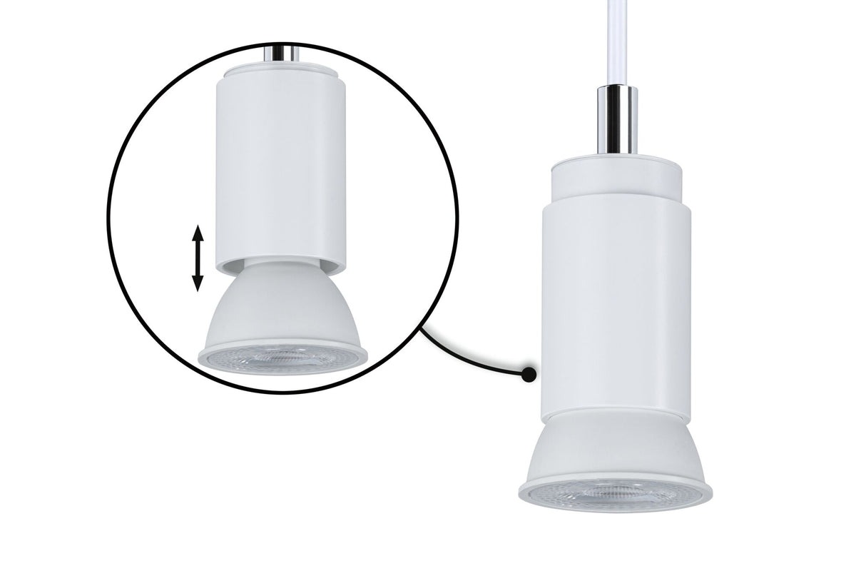 Paulmann URail Pendel Runa GU10  max. 10W  dimmbar 230V Signalweiß