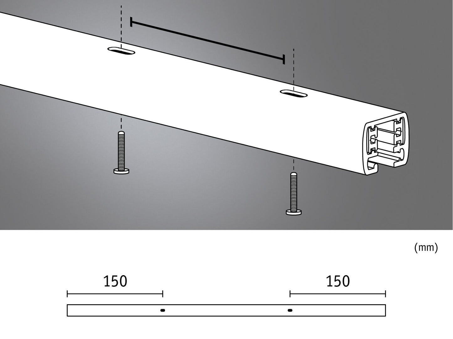 Paulmann URail Schiene 230V Signalweiß
