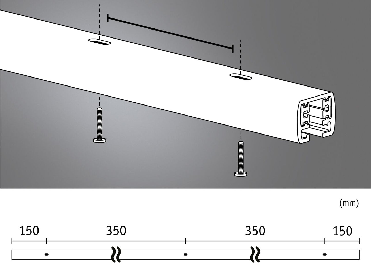Paulmann URail Schiene 230V Signalweiß