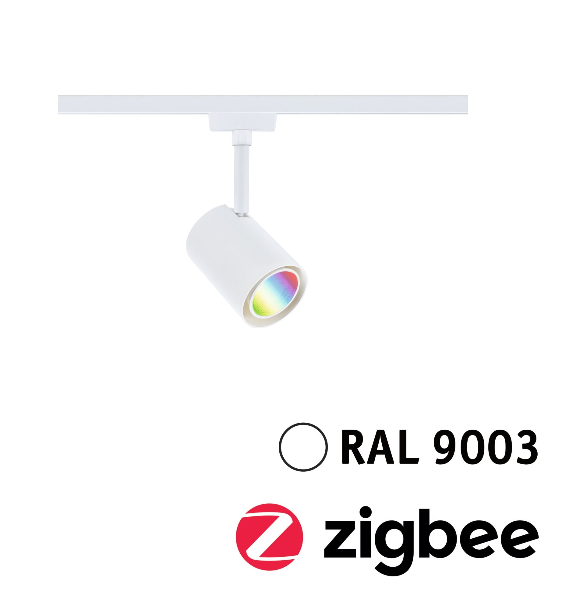 Paulmann URail LED Schienenspot Luxe Smart Home Zigbee 3.0  GU10 350lm 4,8W RGBW+ dimmbar 230V Signalweiß