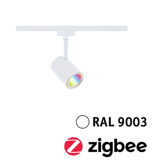 Paulmann URail LED Schienenspot Luxe Smart Home Zigbee 3.0  GU10 350lm 4,8W RGBW+ dimmbar 230V Signalweiß