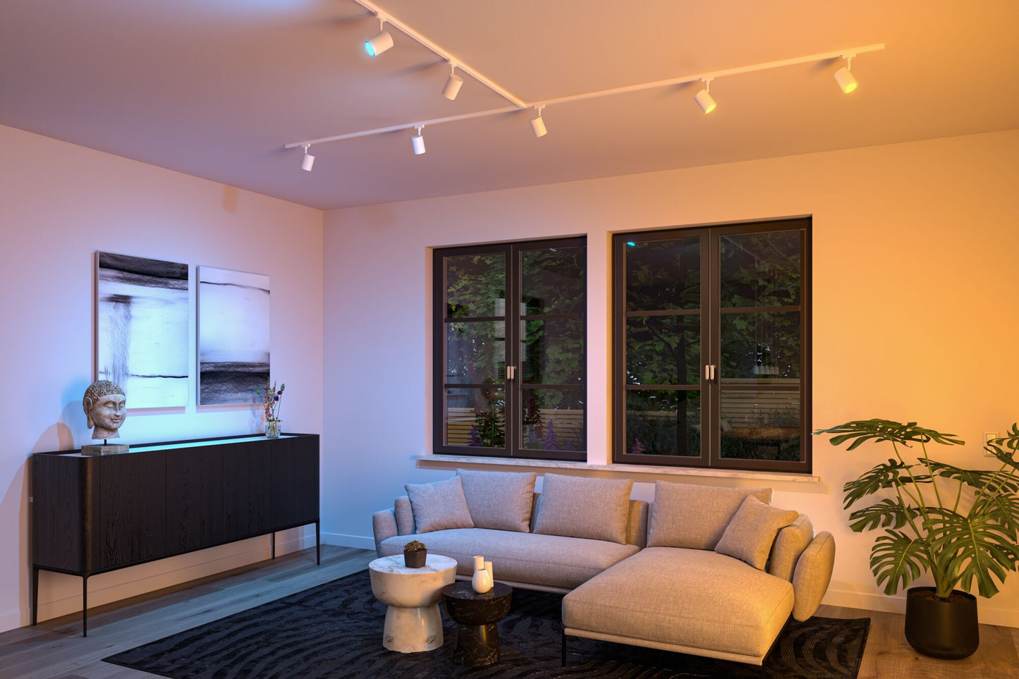 Paulmann URail LED Schienenspot Luxe Smart Home Zigbee 3.0  GU10 350lm 4,8W RGBW+ dimmbar 230V Signalweiß